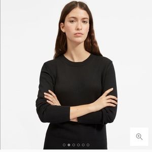 Everlane Crew Neck Cotton Black Sweater M EUC